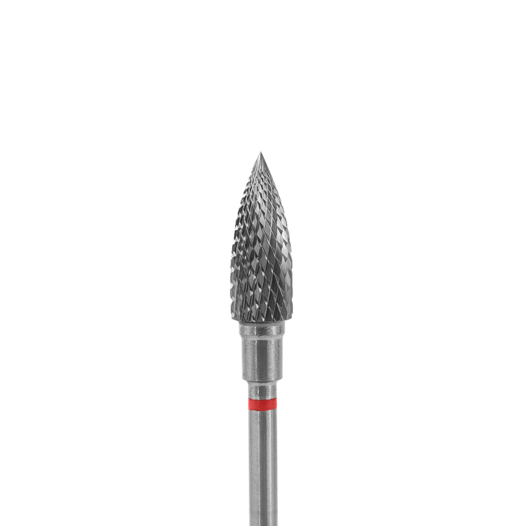 Staleks Carbide nail drill bit, "flame" red, head diameter 5mm / working part 13.5mm FT10R050/13.5.