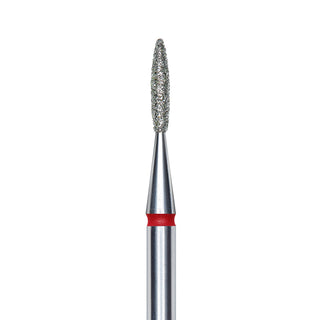 Staleks Pro Diamond "flame" Nail Drill Bit - Red/1.6mm