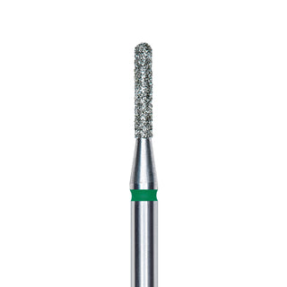 Staleks Pro Diamond Rounded "cylinder" Nail Drill Bit - Green/1.4mm
