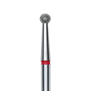 Staleks Pro Diamond "ball" Nail Drill Bit - Red/2.7mm