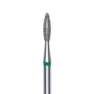 Staleks Pro Diamond "flame" Nail Drill Bit - Green/2.1mm